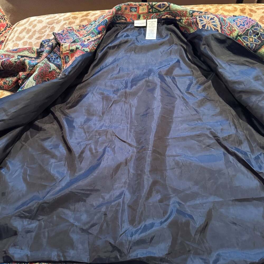 White Stag Plus Tapestry Jacket 22W/24W Beaded Boho Western Country - Picture 9 of 12